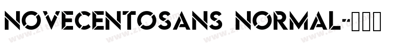 Novecentosans Normal字体转换